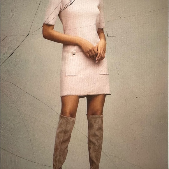Maeve Dresses & Skirts - Maeve Light Pink Mini Dress with Front Pockets